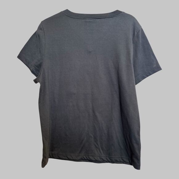 Harry Potter Hufflepuff Crest V Neck Dark Grey Fantasy Wizarding World Magical L - Picture 2 of 9